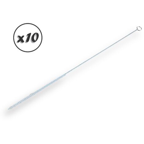 Goupillon NYLON multifonction Différents diamètres Garnissage 100 mm Manche Torsadé - Quantité x10 - Ø 4 mm - NYLON