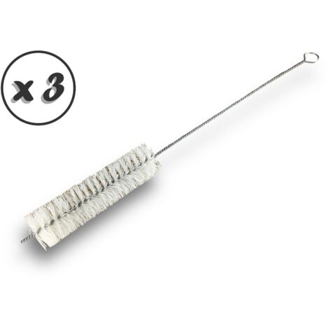 Goupillon NYLON multifonction Différents diamètres Garnissage 100 mm Manche Torsadé - Quantité x 3 - Ø 28 mm - NYLON