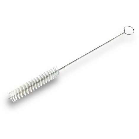 Goupillon NYLON multifonction Ø 20 mm Longueur 300 mm Garnissage 100 mm Ramonage brossage curetage nettoyage Conduits tubes tuyaux Manche acier torsadé Kibros 13020 300N