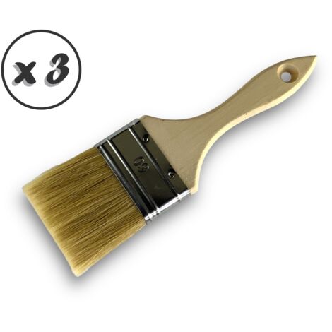 Pinceau queue de morue Largeur 60 mm Différentes épaisseurs Tous travaux peinture, laques, vernis - Quantité x 3 - Double épaisseur - 60 mm