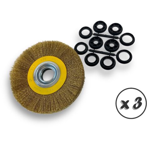 WOLFCRAFT 1 Lot De 3 Brosses Laiton - 6 Mm - Bricolage
