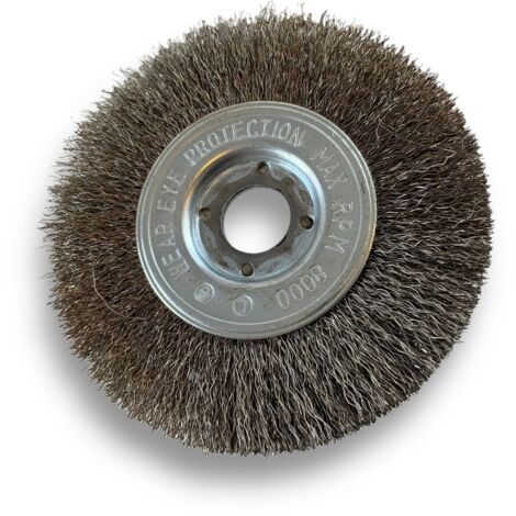 Brosse Circulaire Inox Pour Meuleuse - Ø200mm - Alésage 32mm - Nettoyage Métal Et Dérouillage
