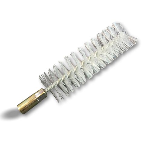 Ecouvillon NYLON Condenseur Lot de 10 Ø 25 mm Raccord laiton taraudé M6 femelle Torsade en acier galvanisé Brosse nettoyage paroi tube alésage Kibros 4TCN25x10