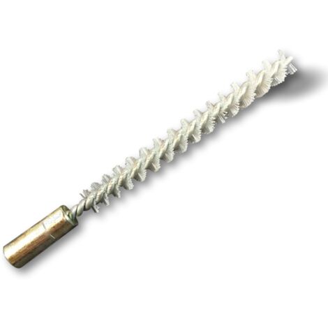 Ecouvillon NYLON Condenseur Lot de 10 Ø 8 mm Raccord laiton taraudé M6 femelle Torsade en acier galvanisé Brosse nettoyage paroi tube alésage Kibros 4TCN8x10