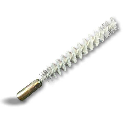 Ecouvillon NYLON Condenseur  Lot de 10  Ø 12 mm  Raccord laiton taraudé M6 femelle  Torsade en acier galvanisé  Brosse nettoyage paroi tube alésage  Kibros 4TCN12x10 (1/5)
