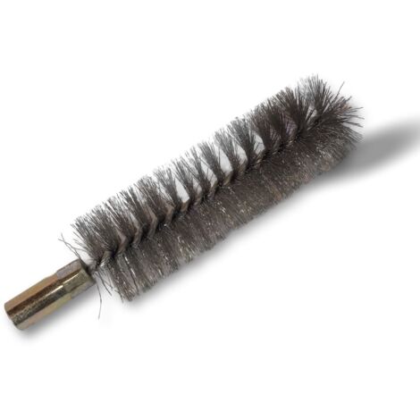 Ecouvillon ACIER Condenseur Lot de 10 Ø 30 mm Raccord laiton taraudé M6 femelle Torsade en acier galvanisé Brosse nettoyage paroi tube alésage Kibros 4TCA30x10