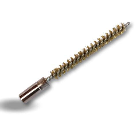Ecouvillon LAITON Condenseur Lot de 10 Ø 8 mm Raccord laiton taraudé M6 femelle Torsade en acier galvanisé Brosse nettoyage paroi tube alésage Kibros 4TCL8x10