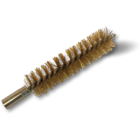 Ecouvillon LAITON Condenseur Lot de 10 Ø 20 mm Raccord laiton taraudé M6 femelle Torsade en acier galvanisé Brosse nettoyage paroi tube alésage Kibros 4TCL20x10