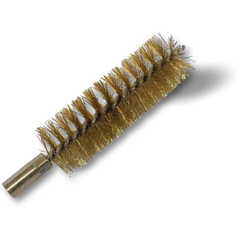 Ecouvillon LAITON Condenseur Lot de 10 Ø 25 mm Raccord laiton taraudé M6 femelle Torsade en acier galvanisé Brosse nettoyage paroi tube alésage Kibros 4TCL25x10