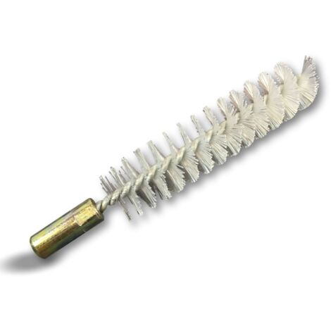 Ecouvillon NYLON Condenseur Lot de 10 Ø 18 mm Raccord laiton taraudé M6 femelle Torsade en acier galvanisé Brosse nettoyage paroi tube alésage Kibros 4TCN18x10