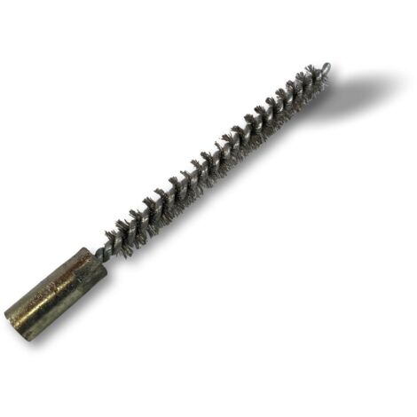 Ecouvillon ACIER Condenseur Lot de 10 Ø 8 mm Raccord laiton taraudé M6 femelle Torsade en acier galvanisé Brosse nettoyage paroi tube alésage Kibros 4TCA8x10