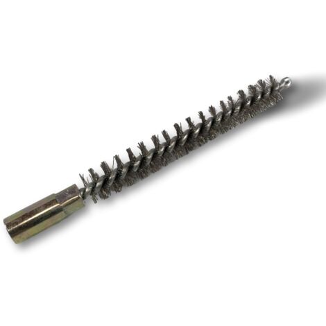 Ecouvillon INOX Condenseur Lot de 10 Ø 10 mm Raccord laiton taraudé M6 femelle Torsade en acier galvanisé Brosse nettoyage paroi tube alésage Kibros 4TCI10x10