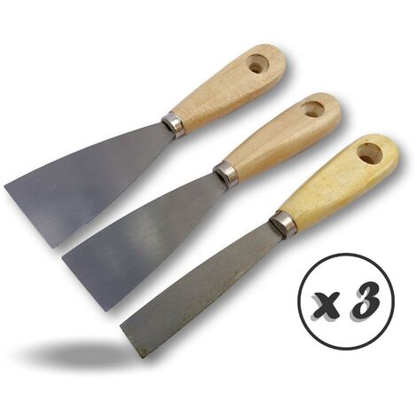 Jeu de Couteau a Enduire Inox Spatule Enduit 4 Pièces Couteaux à ​Mastic  Mulfonctionnelle pour