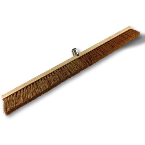 Balai d'atelier type cantonnier  Lot de 3  Piste Extérieur  Longueur 100 cm  Garnissage brosse fibre coco naturel  Semelle bois  Douille métal boulonnée Ø 28 mm  Sans manche  Kibros 2090x3