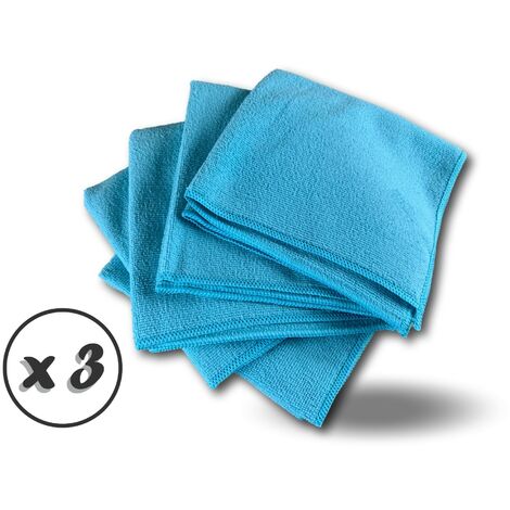 Pack 5 chiffons microfibre Lavants dépoussièrants Super absorbants -  Quantité x 1 - Pack 5 chiffons - Bleu