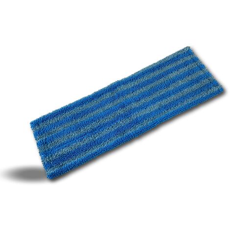 Frange microfibres bleue 40 cm (poche/languette/oeillets)