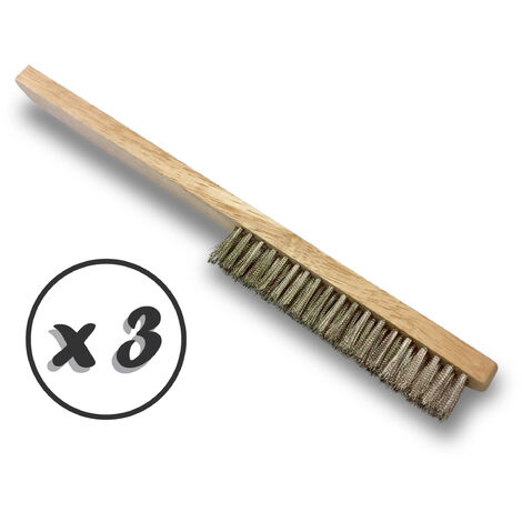 Brosse fine de bijoutier Nettoyage et brossage des bijoux, argenterie et objets d'art fragiles - Quantité x 3 - Fil inox