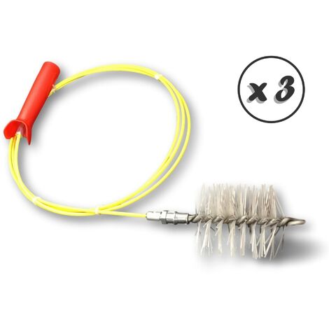 Kit ramonage poêle à pellet granules bois  Hérisson synthétique 80 mm - Quantité x 3 - Diamètre 80 mm
