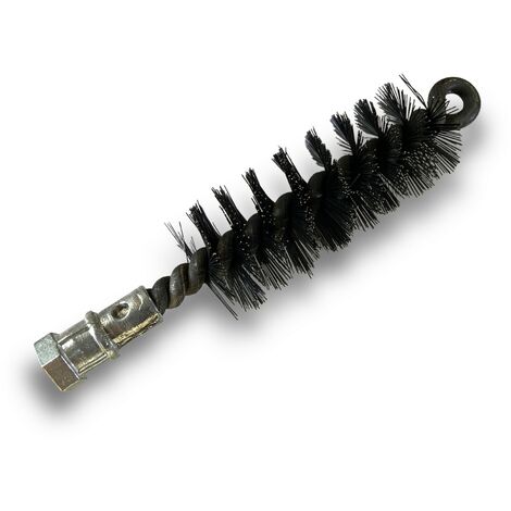 Brosse à tube PRO ACIER Ø 25 mm  Raccord M12175 femelle  Ame en acier torsadé  Nettoyage brossage tube et canalisation  Kibros 41SCA25