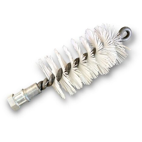 Brosse à tube PRO NYLON Ø 45 mm Raccord M12175 femelle Ame en acier torsadé Nettoyage brossage tube et canalisation Kibros 41SCN45
