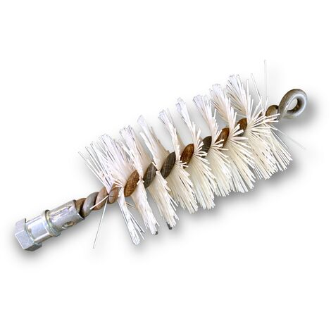 Brosse à tube PRO NYLON Ø 55 mm Raccord M12175 femelle Ame en acier torsadé Nettoyage brossage tube et canalisation Kibros 41SCN55