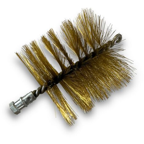 Brosse à tube PRO LAITON Ø 140 mm Raccord M12175 femelle Ame en acier torsadé Nettoyage brossage tube et canalisation Kibros 41SCL140 (1/5)