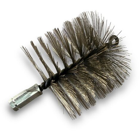 Brosse à tube PRO INOX Ø 140 mm Raccord M12175 femelle Ame en acier torsadé Nettoyage brossage tube et canalisation Kibros 41SCI140 (1/5)