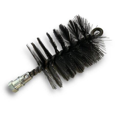 Brosse à tube PRO ACIER Ø 75 mm  Raccord M12175 femelle  Ame en acier torsadé  Nettoyage brossage tube et canalisation  Kibros 41SCA75
