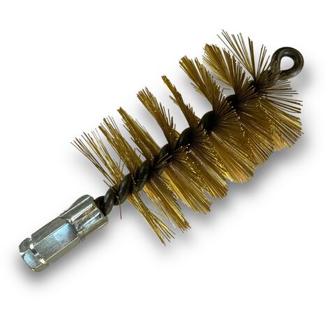 Brosse à tube PRO LAITON Ø 65 mm  Raccord M12175 femelle  Ame en acier torsadé  Nettoyage brossage tube et canalisation  Kibros 41SCL65 (1/5)