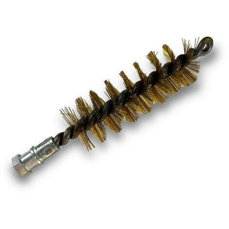 Brosse à tube PRO LAITON Ø 40 mm Raccord M12175 femelle Ame en acier torsadé Nettoyage brossage tube et canalisation Kibros 41SCL40
