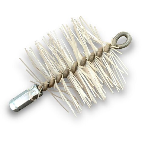 Brosse à tube PRO NYLON Ø 90 mm Raccord M12175 femelle Ame en acier torsadé Nettoyage brossage tube et canalisation Kibros 41SCN90