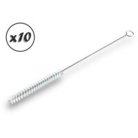 Goupillon NYLON multifonction Différents diamètres Garnissage 100 mm Manche Torsadé - Quantité x10 - Ø 13 mm - NYLON
