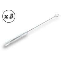 Goupillon NYLON multifonction Différents diamètres Garnissage 100 mm Manche Torsadé - Quantité x 3 - Ø 13 mm - NYLON