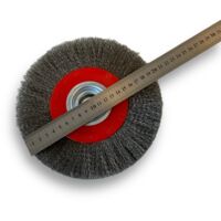 Brosse Circulaire Acier Ø200mm - 3 Rangs Fil Ondulé 0.20mm Pour Meuleuse