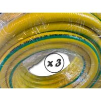 Tuyaux d'arrosage Anti UV 4 couches - Quantité x 3 - Lg 50 m - Ø 19 mm