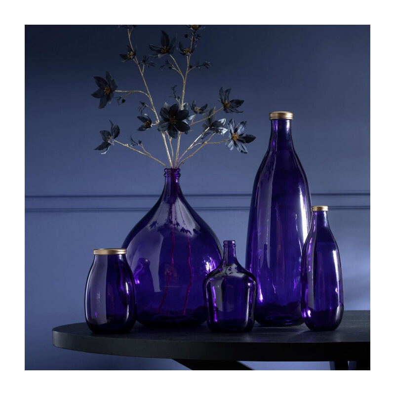 Vase Déco en Verre Magnolia 30cm Transparent