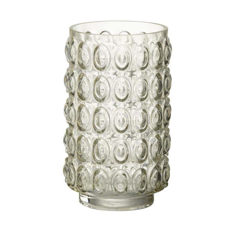 Vase Design en Verre "Bulles" 23cm Jaune Clair