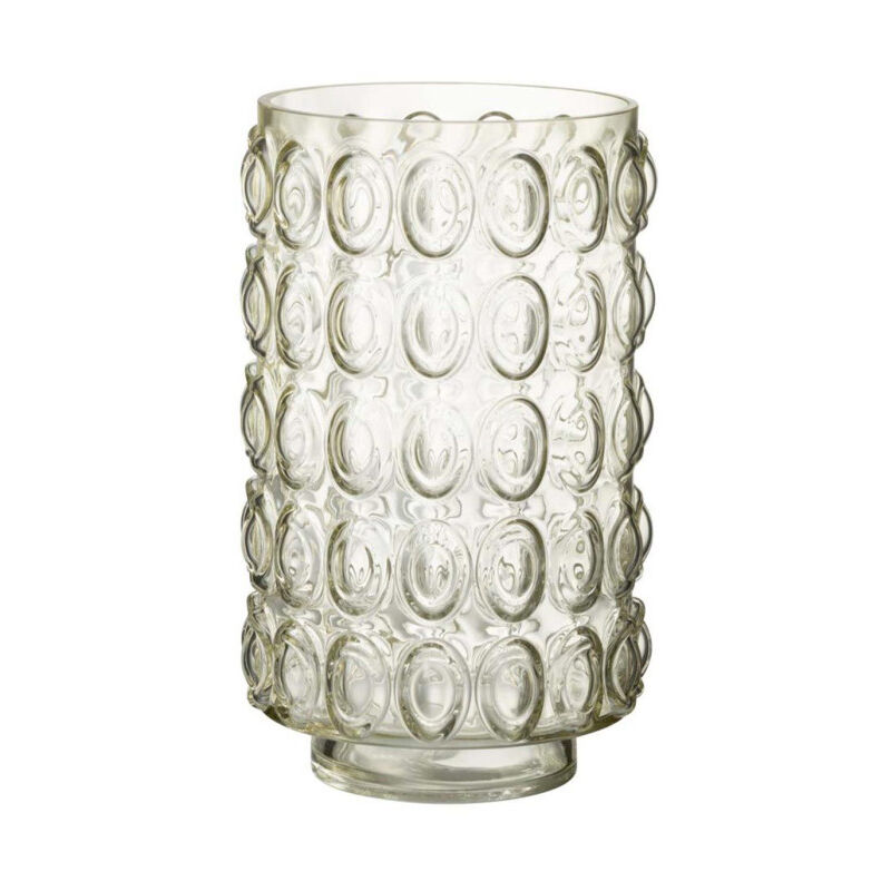 Vase Design en Verre "Bulles" 30cm Jaune Clair