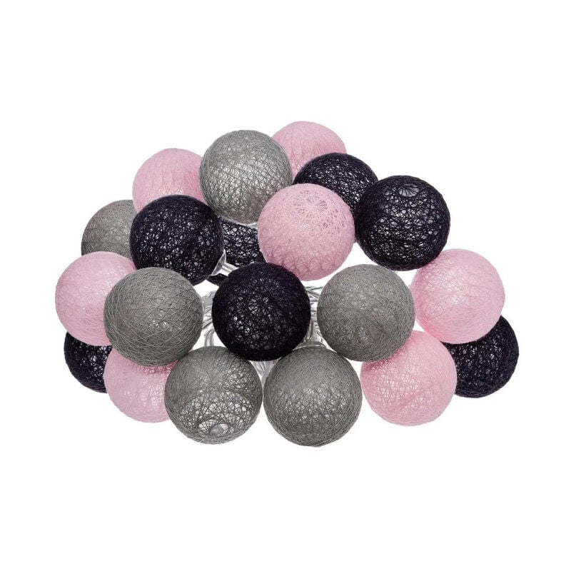 Guirlande Led 20 Boules "Pinky" 435cm Multicolore