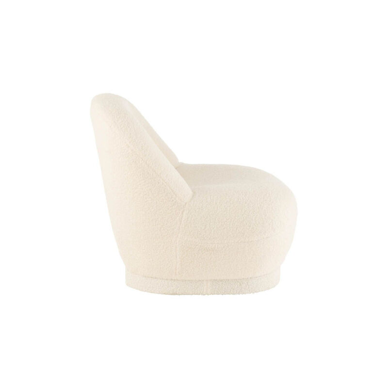 Fauteuil Design Bouclette "Teddy" 88cm Blanc | Leroy Merlin