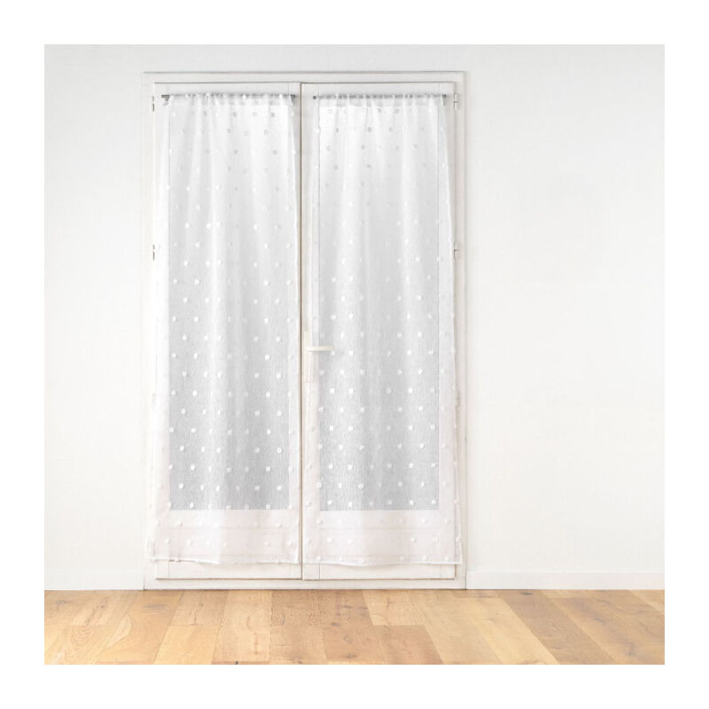 Voilages Pompinou – Paire 70x200cm Blanc – NEUFS – Pour Passe-tringle