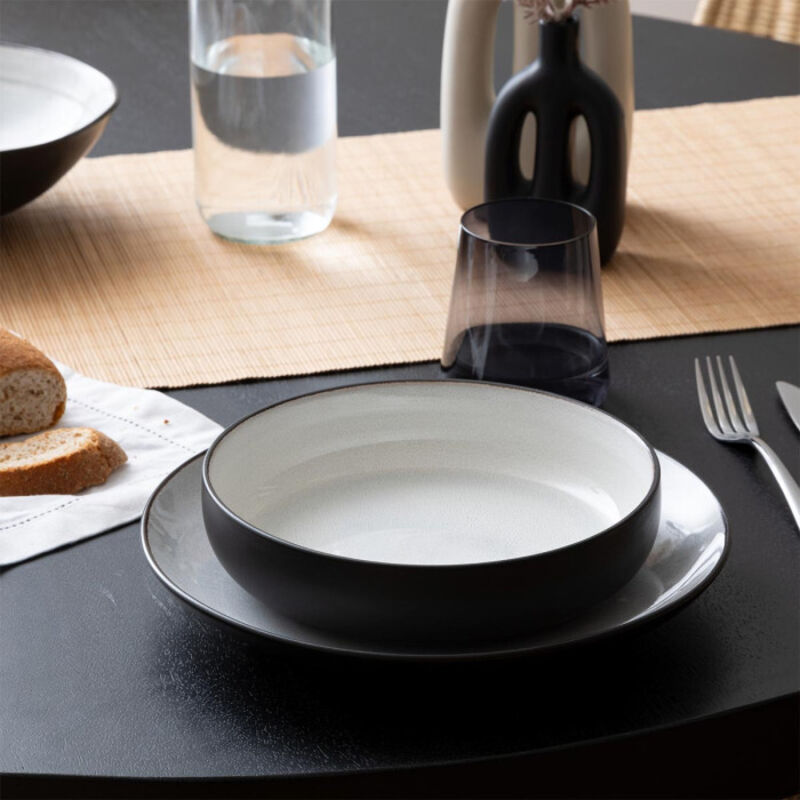 Lot de 6 Assiettes à Dessert Diane 21cm Gris Foncé - Maison Lot de 6 Assiettes à Dessert Diane 21cm Gris Foncé - Maison