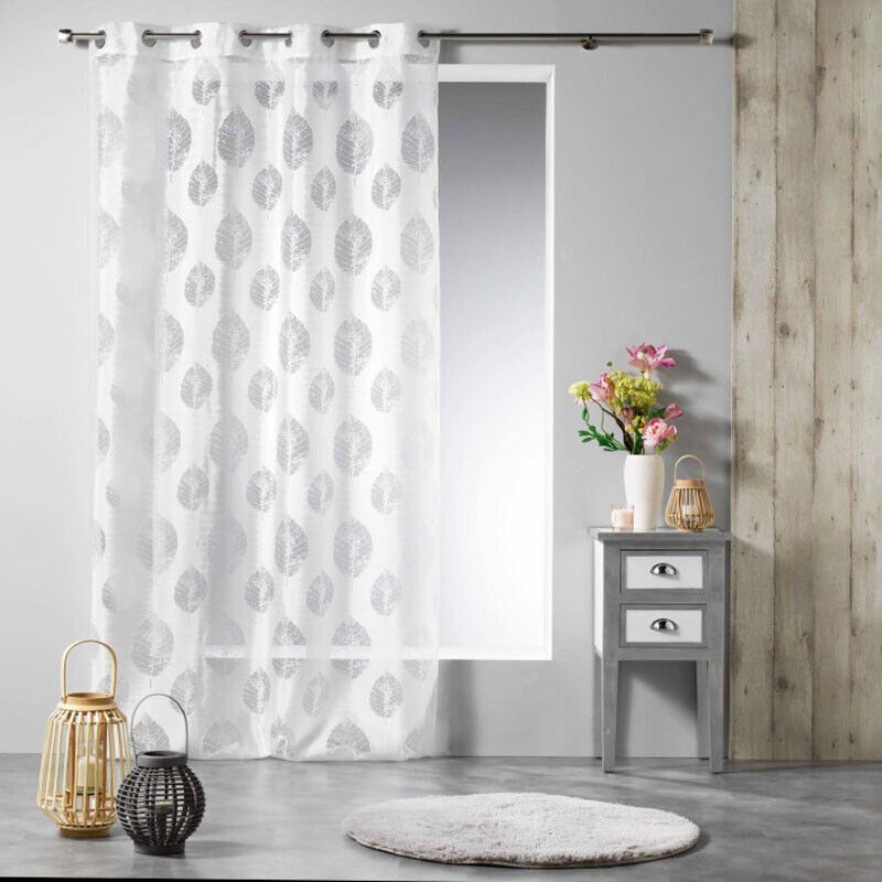Rideau Voilage Titi (Tweety) 140x240cm - Fond Blanc Multicolore - Warner