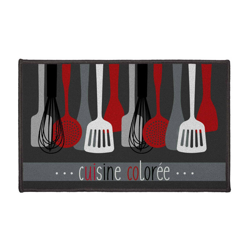 Tapis de Cuisine "Cuisinette" 50x80cm Gris