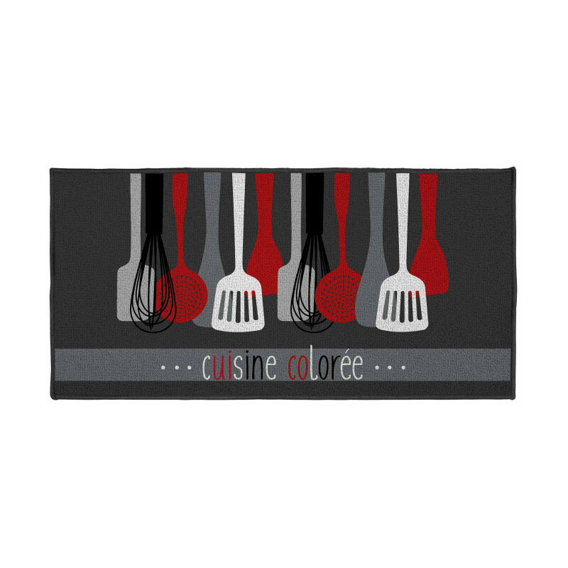 Tapis de Cuisine "Cuisinette" 50x120cm Gris