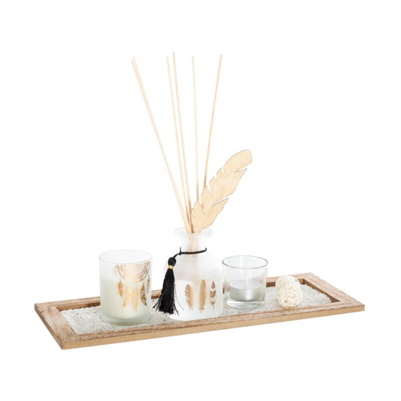 Coffret Senteur 8 Pièces "Plume" 37cm Bois de Gaiac