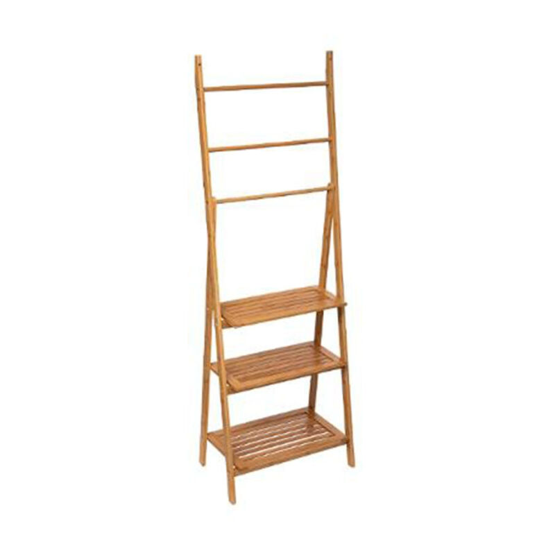 Étagère Salle de Bain 3 Niveaux "Bambou" 153cm Naturel