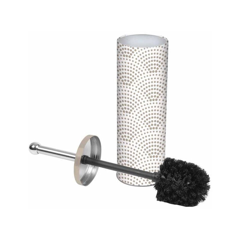 Brosse WC Imprimée "Minéral" 38cm Blanc