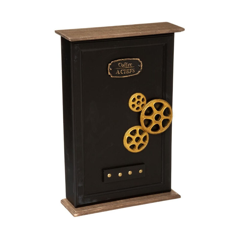 Uzztfa Armoire à Clés Murale En Bois Vintage - Porte-Clés Décoratif 6 Crochets Pour Entrée
