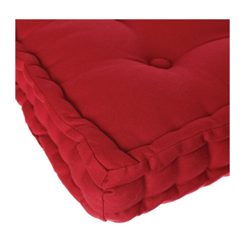 Coussin De Sol Dorian 40x40cm - Bleu Égéen - Coton - Paris Prix - Neuf